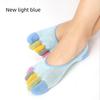 Women's Non-Slip Five-Toe Cotton Boat Socks - Invisible, Shallow Mouth Style for Spring and Summer