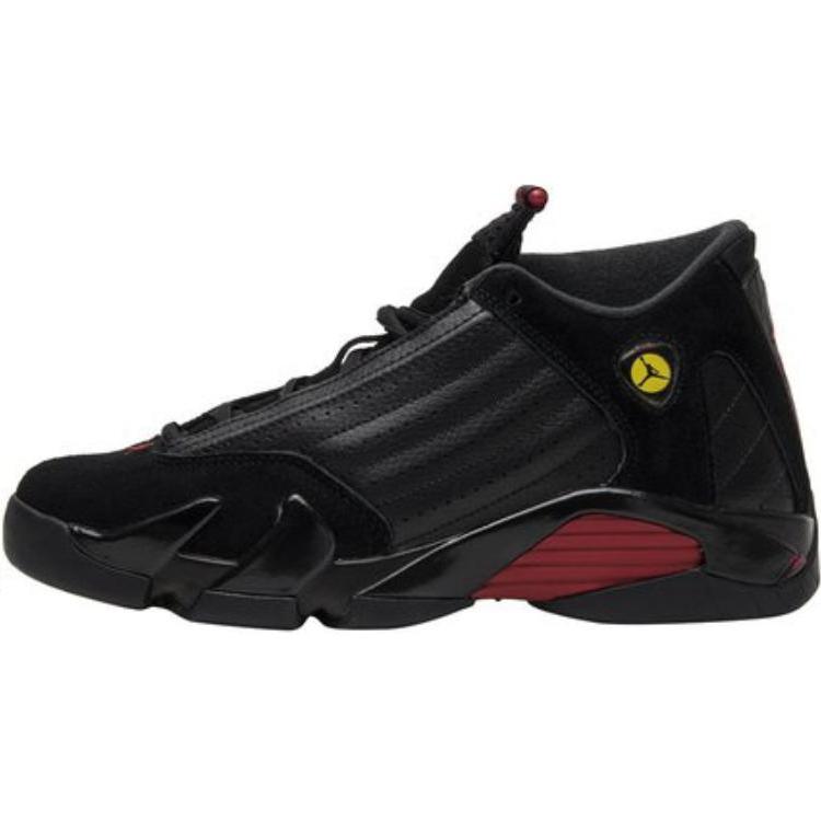 Jordan Air Jordan 14 Износостойкие Средние Детские Баскетбольные Кроссовки Черные Подростковые 312091-010