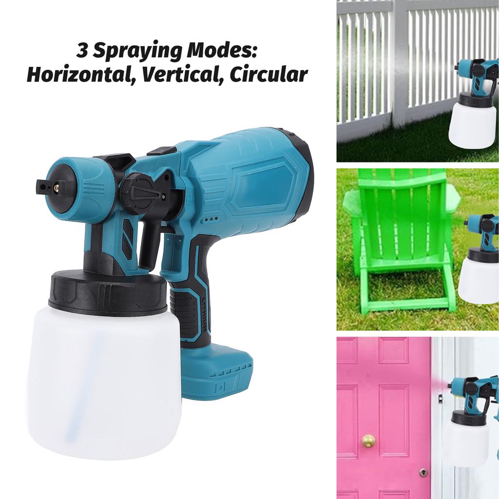 Электрический краскопульт 200 Вт, емкость 1000 мл, высокая мощность, аккумуляторный, автоматический инструмент для покраски автомобилей, мебели