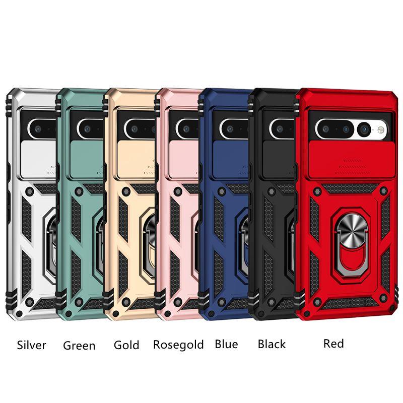 Бронированный чехол для Google Pixel 8A 8 7A 7 Pro 6 6A, чехол для Pixel 9 Pro, защита объектива, кольцо-подставка, магнитный держатель, полная защита для бизнеса