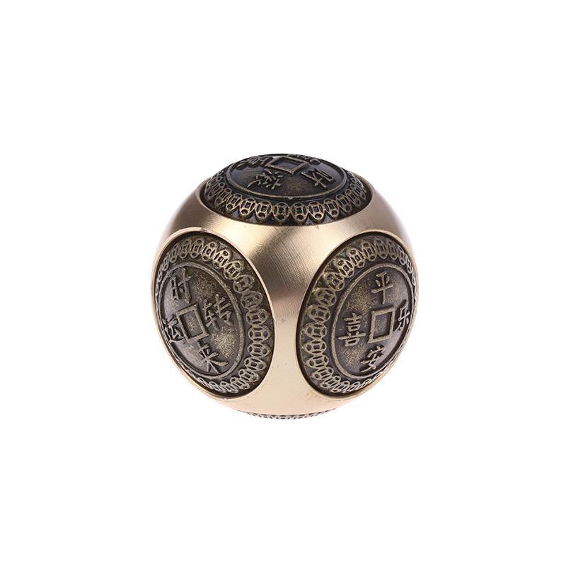 Латунный кубик-спиннер с шестью сторонами, вращающийся сферический ручной спиннер, игрушки для снятия стресса в китайском стиле, игрушка-антистресс для взрослых