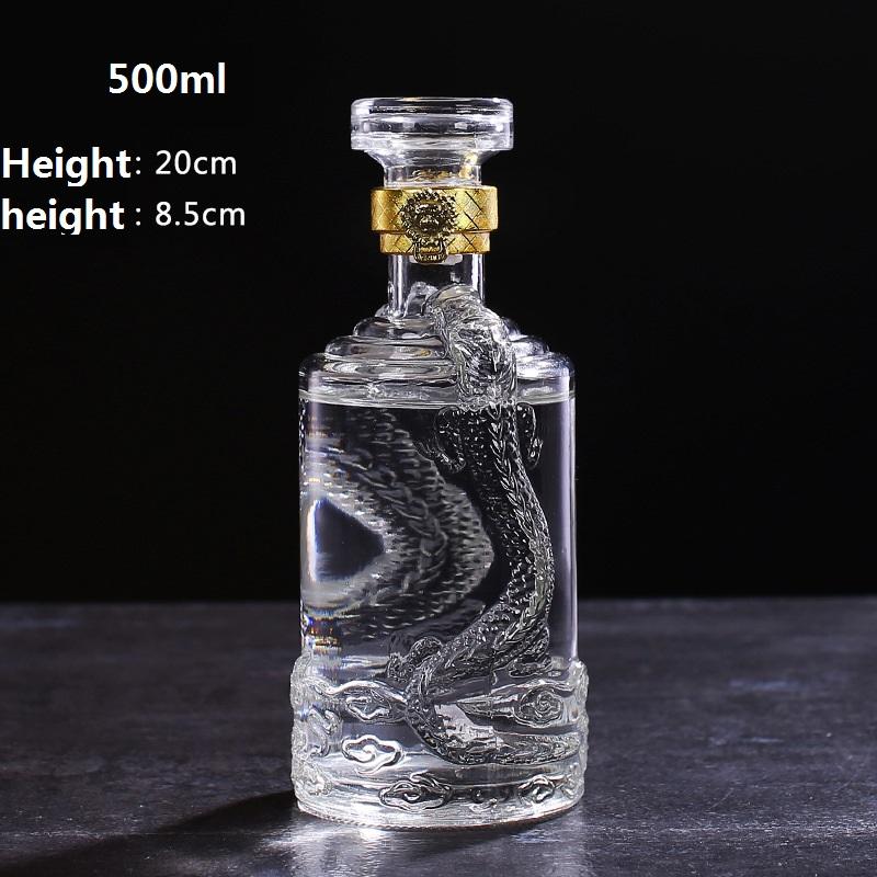 Стеклянная бутылка для воды 500 мл, большая емкость, с крышкой, для питья воды, портативная, прозрачная, стакан для молока и сока