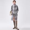 Autumn Water Lady Plaid Wool Blend Coat