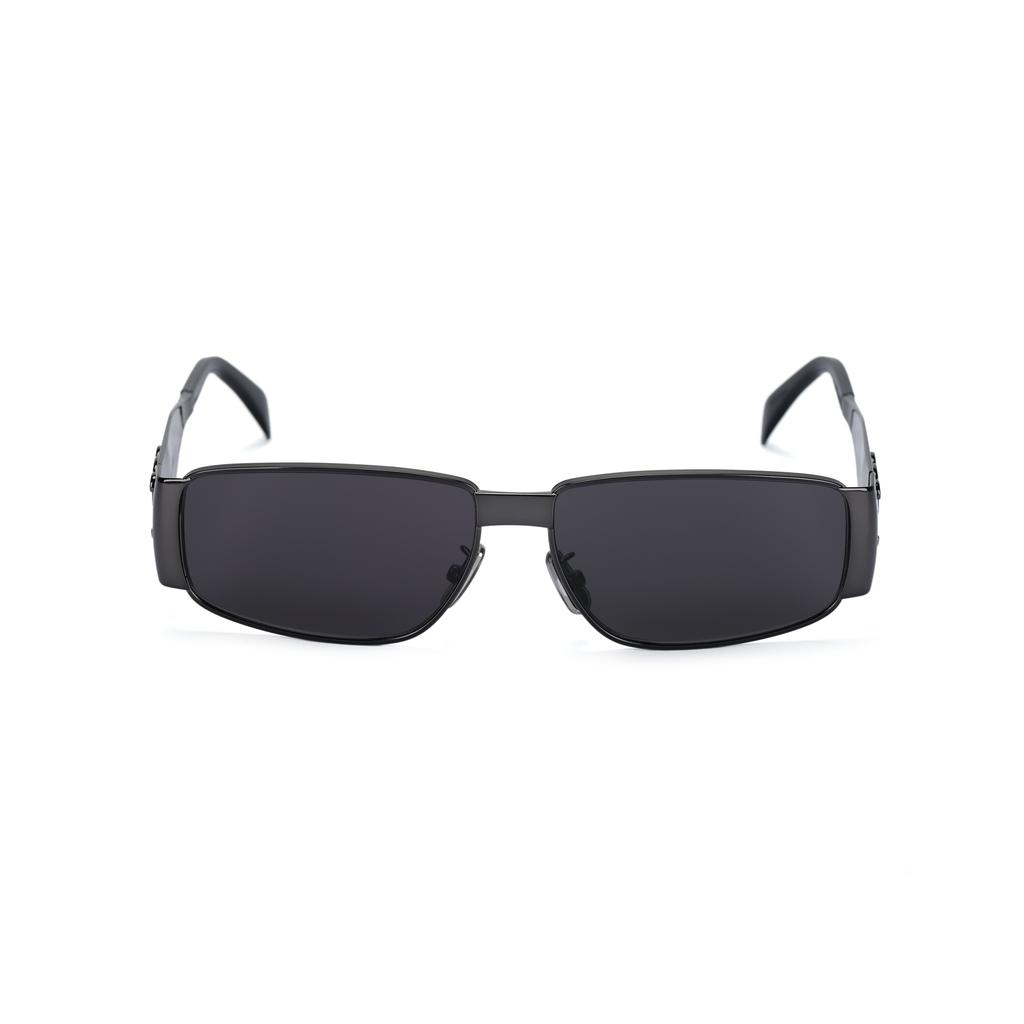 Celine Logo Design Metal Square Sunglasses Men sunglasses Black CL40325U14A