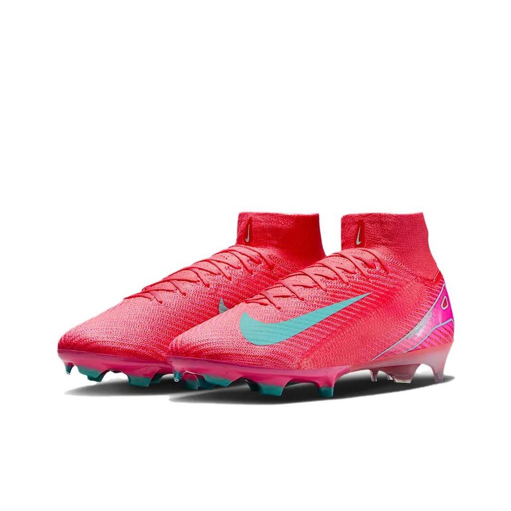 Nike Кроссовки Zoom Mercurial Superfly 10 Elite FG Mad Energy Pack унисекс красные Ember-Glow Aurora-зеленые FQ1454-800