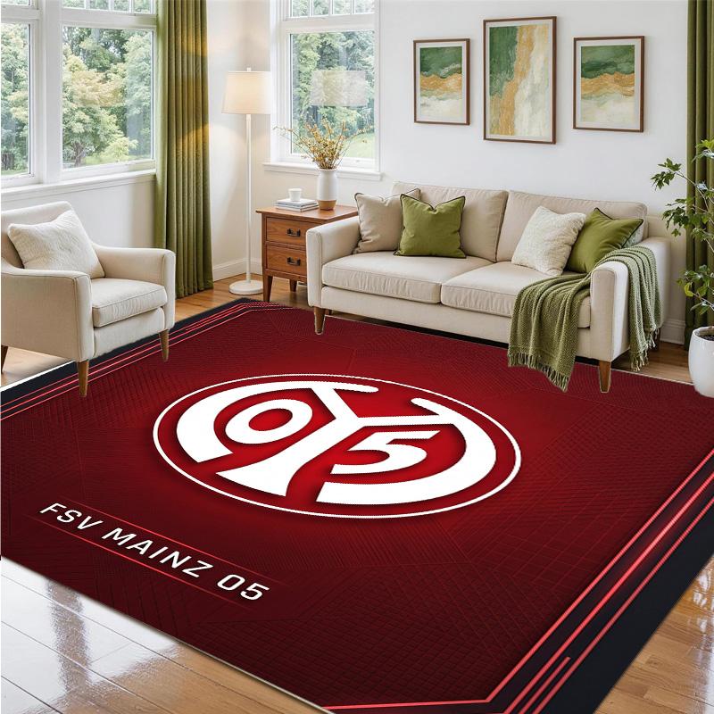 Mainz FC Design Crystal Velvet Rug Soft Decorative Mat for Bedroom Entrance