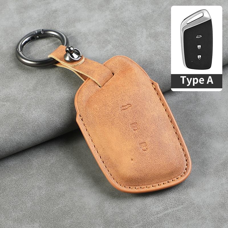 Leather Car Key Case Cover Shell For Baojun 560 Rs-5 530 630 310 E100 310W 510 730 360 Holder Fob Keychain Interior Accessories