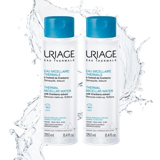 Uriage Мицеллярная очищающая вода, 2 шт. (250мл + 250мл)