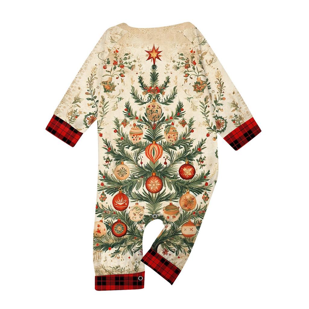 Комплект из топа и брюк с рождественскими принтами для всей семьи Одинаковые комплекты для всей семьи