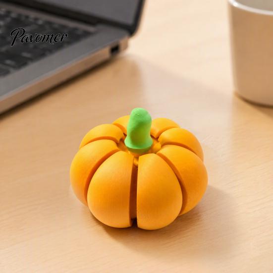 Pumpkin Fidget Toy 3D Printed Clicker, Stress Relief Clicky Toy, Sensory Tool Mini Finger Halloween Thanksgiving Harvest Holiday Gift Adults Kids