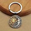 Уникальный круглый кулон-ключ, винтажный кулон с луной и солнцем, подарок на годовщину, день рождения
