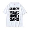 Joeyy Shadow Wizard Money Gang Футболки с принтом букв Смешная футболка с мемом Y2K Мужчины Женщины Харадзюку Хип-хоп Оверсайз Уличная футболка