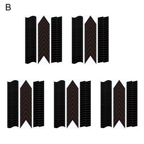 5 шт. наклейки для ногтей самоклеящиеся съемные водонепроницаемые различные формы легко наносятся для украшения ногтей гладкий французский