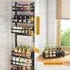 Magnetic Storage Rack Wall Mounted Storage Pantry Shelve High-capacity Spice Rack Save Space Kitchen Floating Shelves for Wall