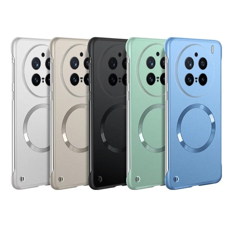Металлический краска безрамный жесткий чехол для Vivo X200 Pro X 200 X100 Ultra X100s магнитный для Magsafe беспроводной зарядки защитный чехол для Vivo X200Pro