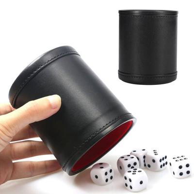Стакан для игральных костей из искусственной кожи, интерьер из красной фланели, ручной стакан-шейкер, для взрослых, семейный вечер, барная вечеринка, азартные игры, выпивка, настольная игра, оборудование для казино