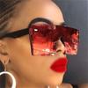 Fashion Oversize Square Sunglasses Women Retro Flat Top Gradient Glasses Men Eyewear Sunglasses Women