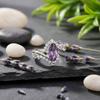 Purple fashion charm openwork cubic zirconia ring, exquisite, elegant, unique, and high-end