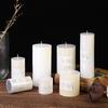 Классическая европейская стильная свеча-цилиндр цвета слоновой кости, большая, ароматическая, для свадебного и гостиничного декора, без запаха, стержневой воск