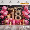 Двумерный розовый бриллиантовый фон-корона на 18-летие для вечеринки девочек