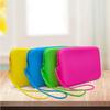 Милая маленькая силиконовая косметичка для хранения, однотонный дорожный чехол для кистей для макияжа, портативный водонепроницаемый органайзер для косметики