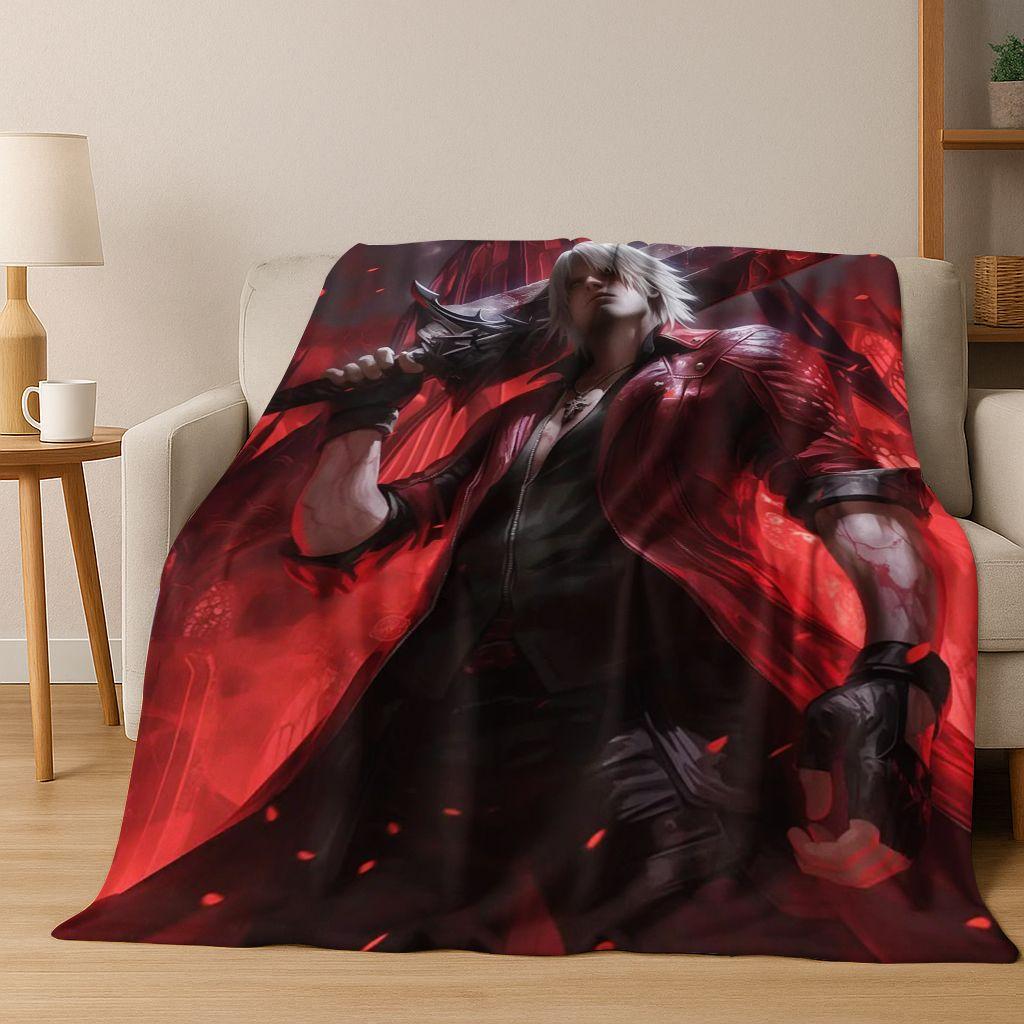 3D D-Devil May Cry DMC Игры Вергилий Данте Фланелевое одеяло, Теплое и уютное мягкое покрывало для дома, спальни, кровати, дивана, Подарок для ребенка