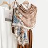 New letter oversized spring and autumn cotton and linen feel scarf literary women's winter shawl silk scarf women