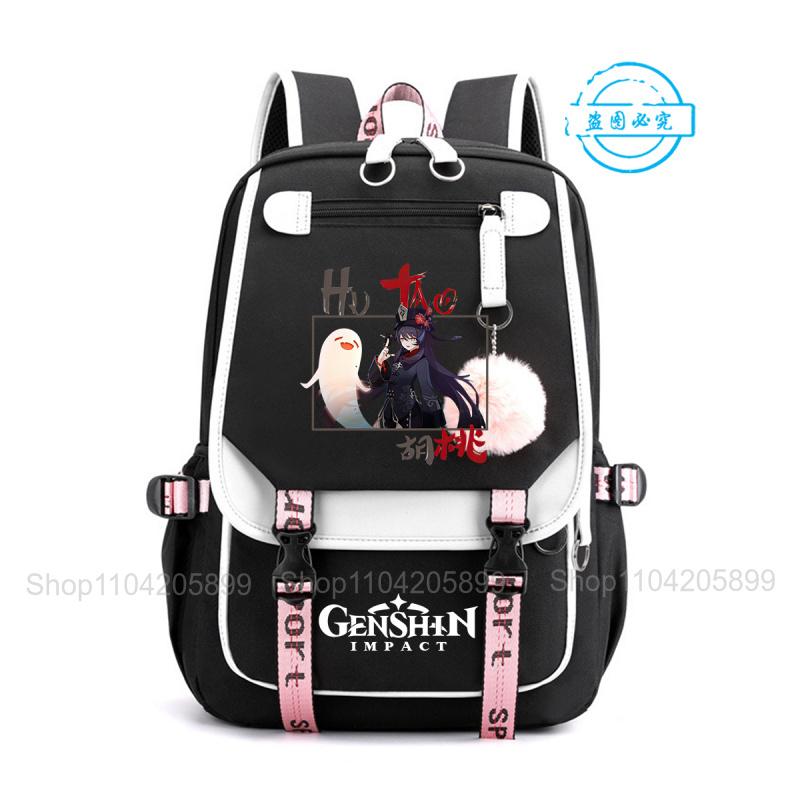 Рюкзак Genshin Impact Аниме Mochila Большая Вместимость Школьная Сумка Студенческий Рюкзак Для Девочек Мальчиков Повседневная Школьная Сумка Kawaii Подарок