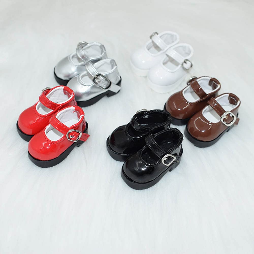 Niannyyhouse 20 см Хлопковые Туфли для Кукол, 16 см Туфли для Кукол BJD, Туфли для Мягких Игрушек, Туфли на Высоком Каблуке, Кожаные Туфли, Длина Стопы 5 см, Кукла для Переодевания