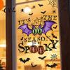 Decorative Glass Film Halloween Cartoon Ghost Window Cling, Removable Static Weatherproof Holiday Stickers Sticker, Waterproof Decal, Party