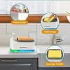 Набор дозаторов для мыла для рук и посуды Дозатор для моющего средства Держатель для губки 2-в-1 Настольный дозатор с помпой для мыла для кухонной раковины