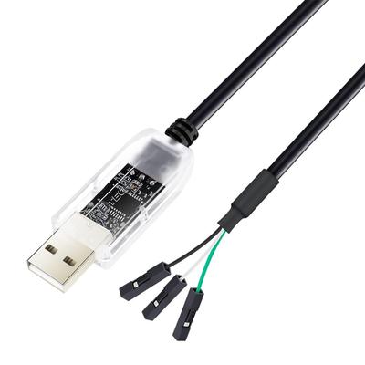 Кабель-преобразователь DTECH USB TTL Serial с FTDI шагом гнездового разъема 2,54 мм, совместимый с Windows и Mac, 3,3 В, 1,8 м, чипсет FT232RL, 11,