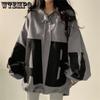 Padded High-grade Hooded Sweatshirt Female Spring and Autumn Thin Section Loose Large Yards Cotton Tops