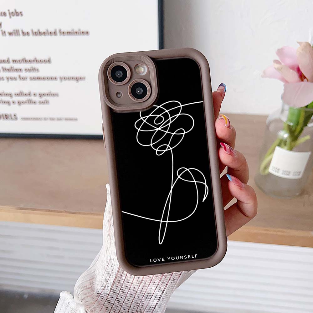 Sky Eye Ladder Phone Case for iPhone 15 14 13 12 11 Samsung A14 A15 A25 A24 S23 FE Huawei Honor 90 Angel Eye Soft Cover A18 Love Yourself Flower Art