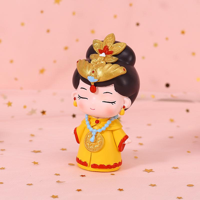 Hand-Painted Emperor & Empress Cake Ornaments for Home Decor & Gifts
