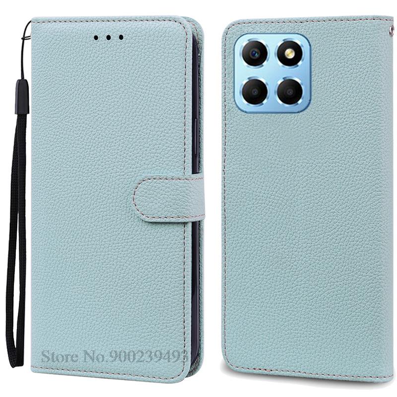 For Honor X6 Case Huawei Honor X6 2022 Cover Silicone Wallet Flip Leather Case For Honor X6 VNE-LX1 VNE-LX2 Phone Case Fundas
