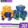 Новинка Сочлененные Подвижные Игрушки 3D Печать PLA Искусственный Механический Краб Модель Животного Миниатюрные Настольные Аксессуары
