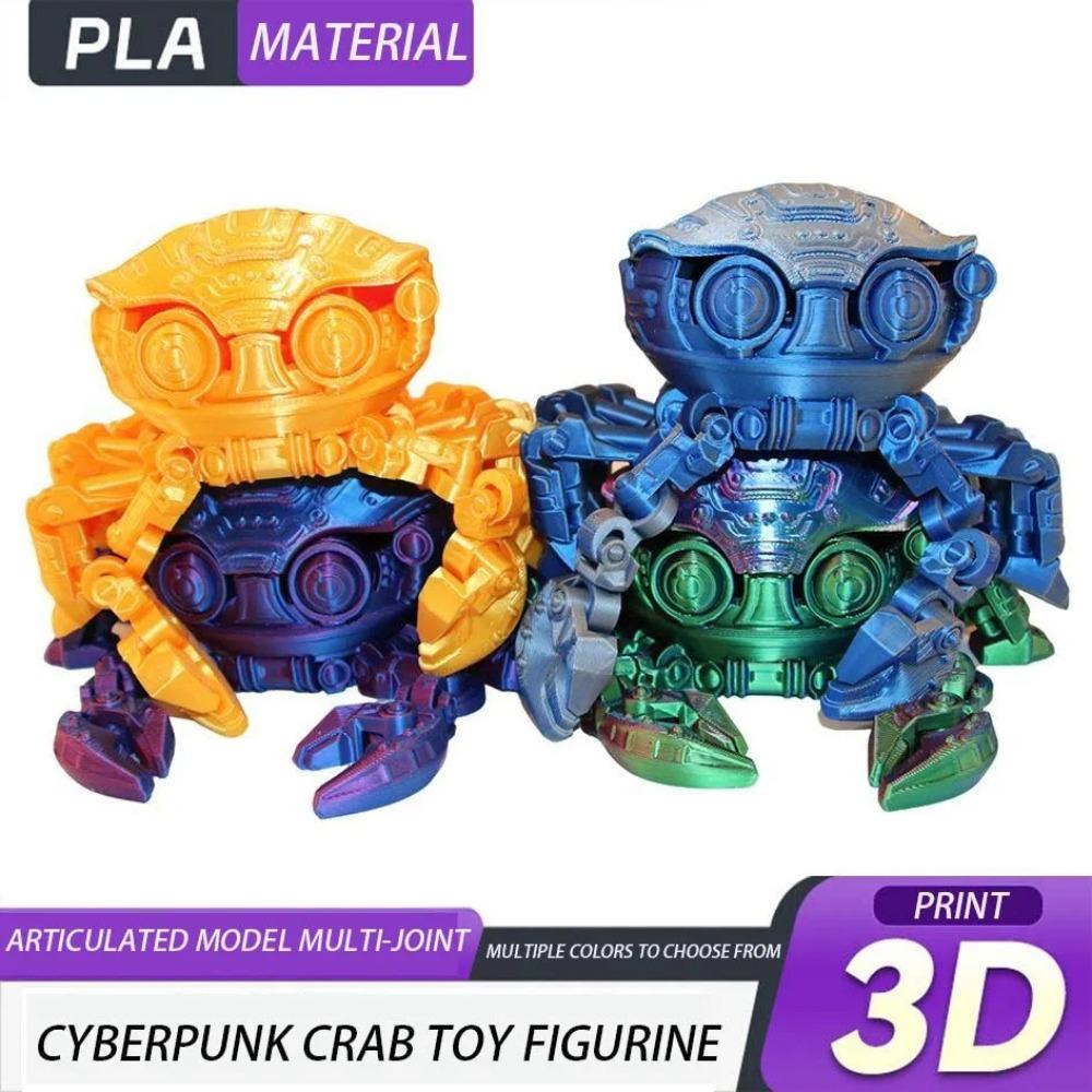 Новинка Сочлененные Подвижные Игрушки 3D Печать PLA Искусственный Механический Краб Модель Животного Миниатюрные Настольные Аксессуары