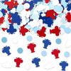 Whaline 300Pcs Hanukkah Table Confetti Menorah Star Dreidel Shaped Glitter Confetti Blue Gold Silver Table Centerpiece For Chanukah Party Decoration