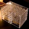 Acrylic Jewelry Storage Box Drawer Style Nail Art Organizer Box Jewelry Sorting Box  Bathroom