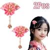 2 шт. Японская заколка-веер для волос Сакура Лента Заколка Жемчужная подвеска Заколка для волос для девочек Женщин Детей Головной убор Аксессуары