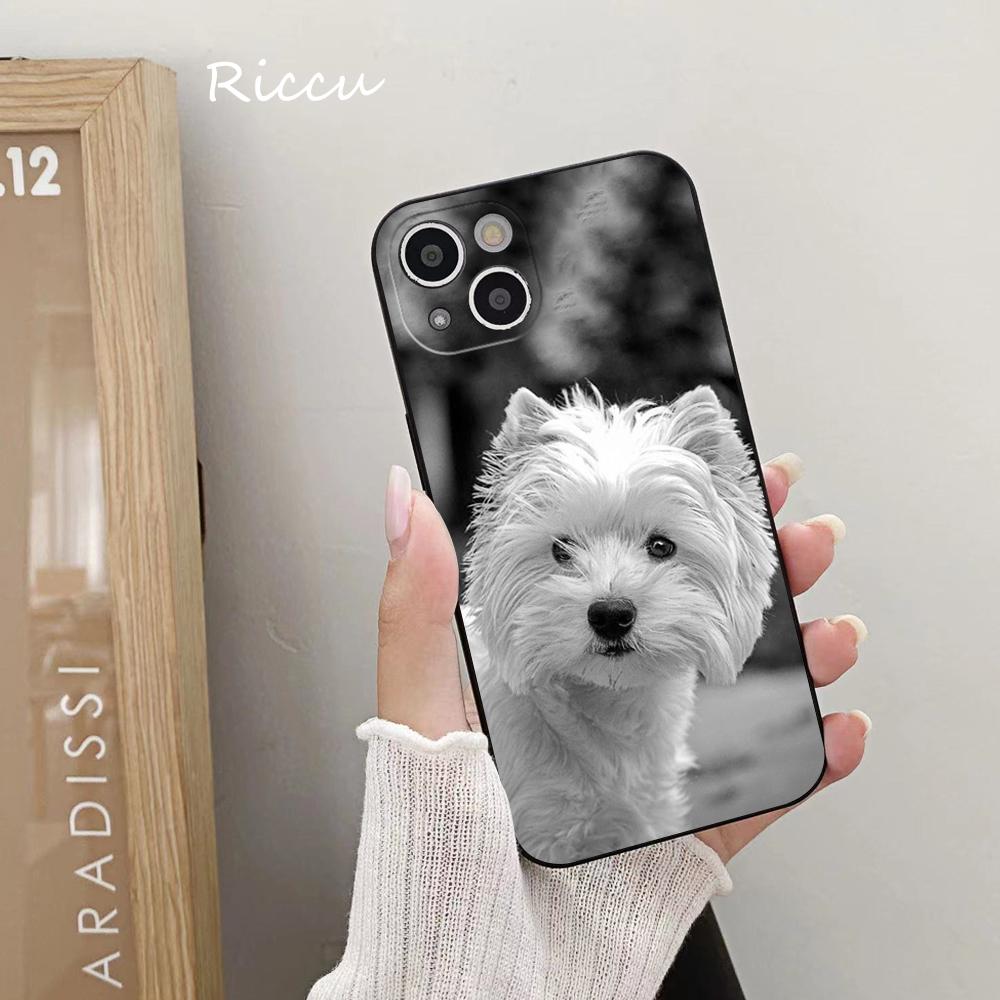 West Highland Terrier Westie Phone Case for Iphone 14 11 12 Pro 8 7 14 Plus X Pro MAX 13 MINI XR XS SE 2020 Soft Phone Covers