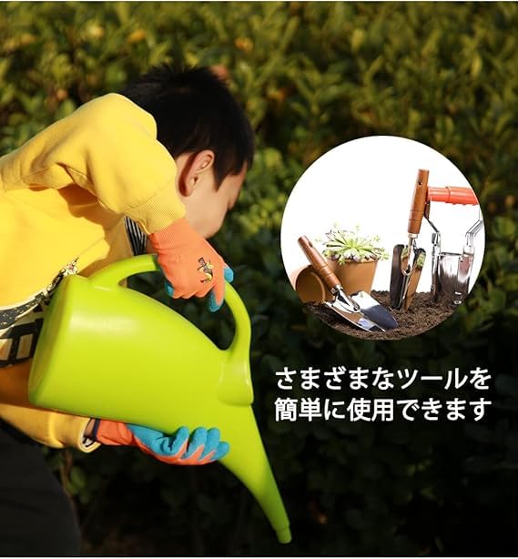 AovYoo 3 пары рабочих латексных перчаток с легким захватом без тыльной стороны для садоводства, детские перчатки, нескользящая, износостойкая тыльная сторона, многофункциональные (Возраст 6-9 лет)