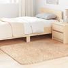 VidaXL Shaggy Rug with Long Pile Beige 120x120 Cm Polyester, Rug, Bedroom Rug, Modern Rug, Living Room Rug, Carpet 4102861