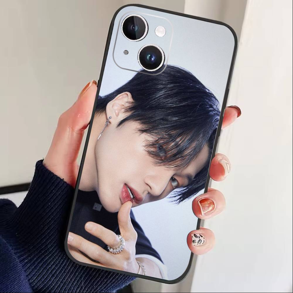 Горячий чехол для телефона Kpop E-ATEEZ для iPhone 16, 15, 14, 13, 12, 17, Pro Max, Plus, силиконовый, черный