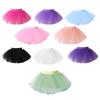 Kids Girls Ballet Dance Tutu Skirt Basic Classic 4 Layers Mesh Tulle Skirt Ballet Practice Dance Skirt