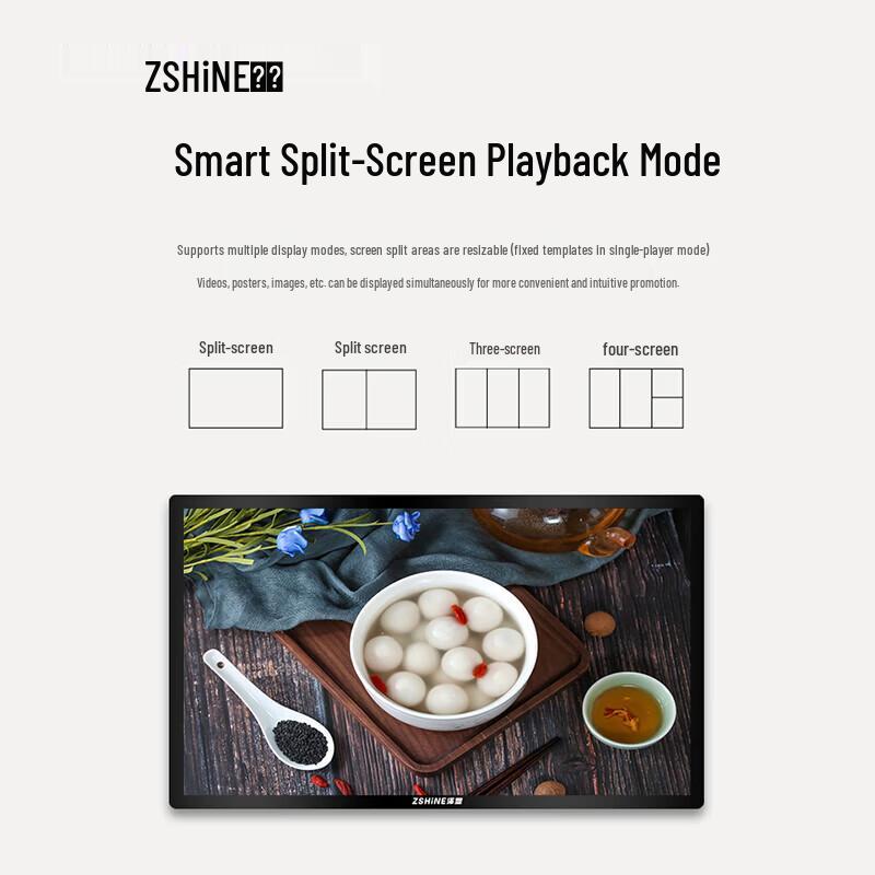 ZeXian Wall-Mounted Digital Signage Display CN plug (adapter included)