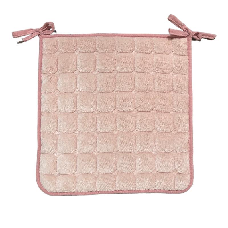 Оформление: Плюшевая подушка на обеденный стул с завязками для осени/зимы