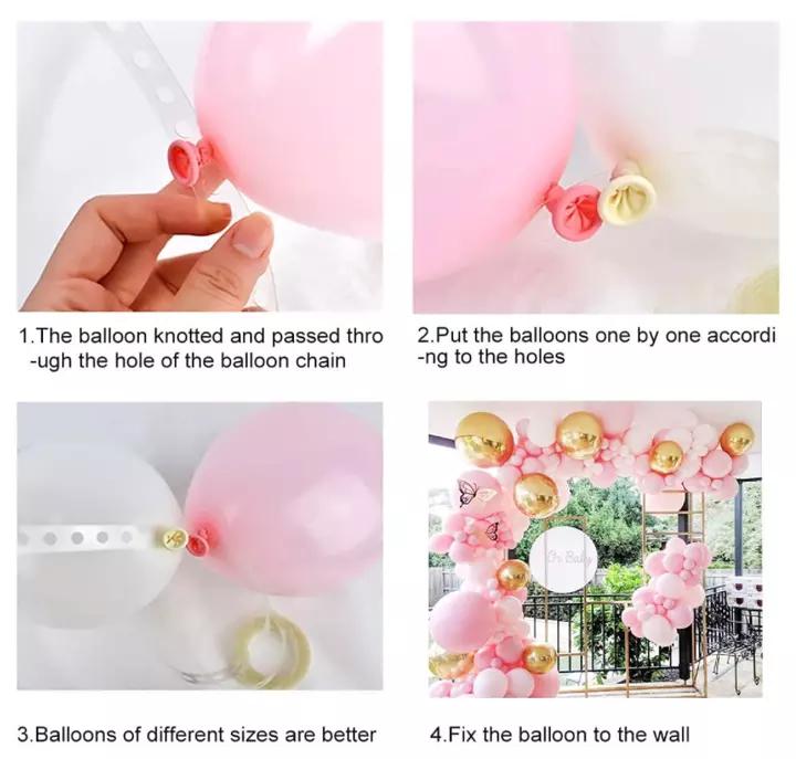 pink Matte Globos 4d Foil Balloon Mermaid Wedding Arch Garland Ballons Kit Balloon Garland Arch