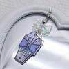 Bowknot Purple Coffin Hanging Pendant Sweet Phone Strap Bag Decoration Portable Hanging Lanyard Gift for Girls Women